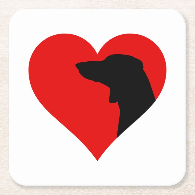 Dachshund Underlägg Papper Kvadrat (Framsidan)
