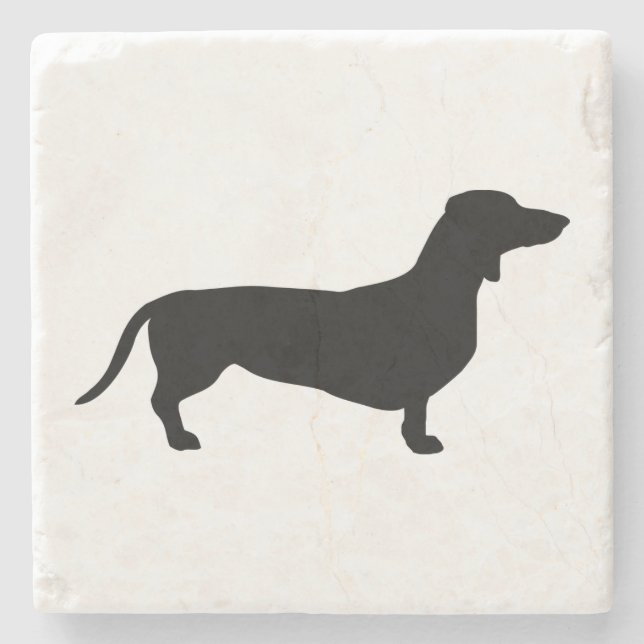 Dachshund Underlägg stentyp:Marmor Sten (Framsidan)