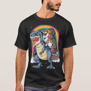 Dachshund Unicorn Riding Dinosaur t re Gifts Women Shirt