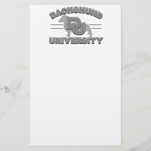 Dachshund Universiteten Brevpapper (Framsida)