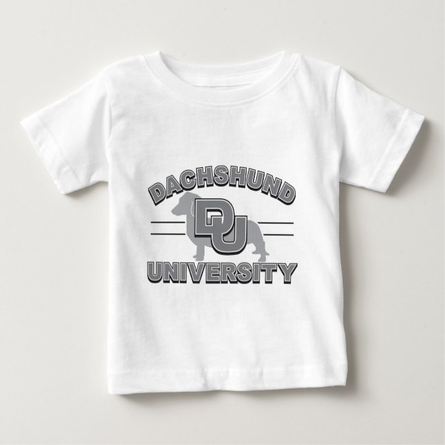 Dachshund Universiteten T Shirt (Framsida)