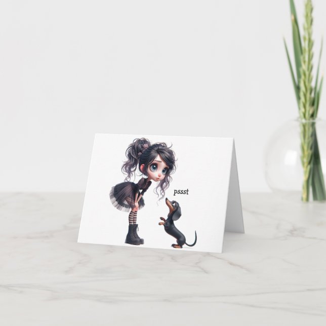 Dachshund-uppmuntringskort Kort (Framsida)