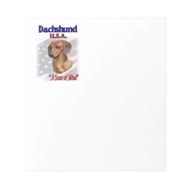 Dachshund USA Anteckningsblock (Framsida)