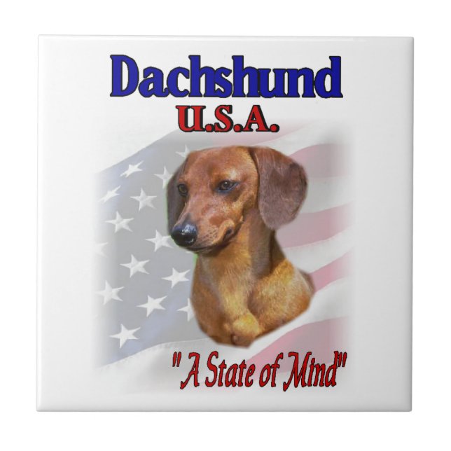 Dachshund USA Kakelplatta (Framsidan)