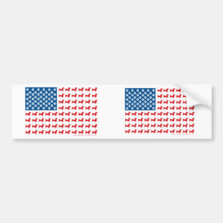 Dachshund USA Patriotic Flagga Bildekal