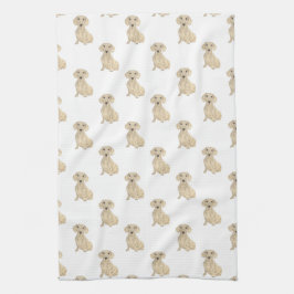 Dachshund (utjämnad, Cream) Kökshandduk