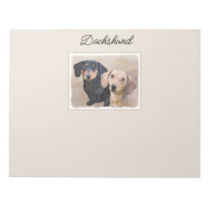 Dachshund (utjämnad) - Originalteckning av Hund Anteckningsblock