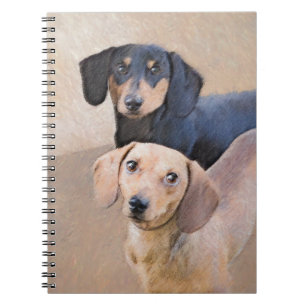 Dachshund (utjämnad) - Originalteckning av Hund Anteckningsbok