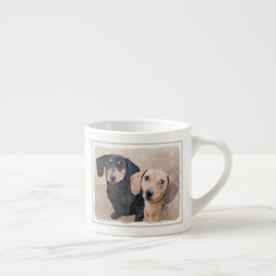 Dachshund (utjämnad) - Originalteckning av Hund Espressomugg