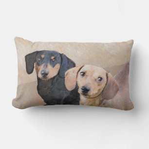 Dachshund (utjämnad) - Originalteckning av Hund Lumbarkudde