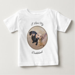 Dachshund (utjämnad) - Originalteckning av Hund T Shirt