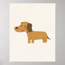 Dachshund väggkonst för förskola