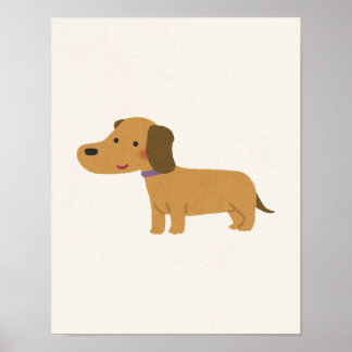 Dachshund väggkonst för förskola
