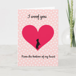 Dachshund Valentine Card Helgkort