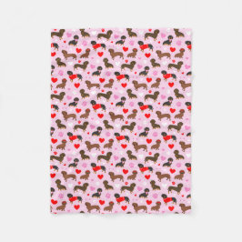 Dachshund Valentine Fleecefilt
