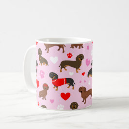 Dachshund Valentine Kaffemugg