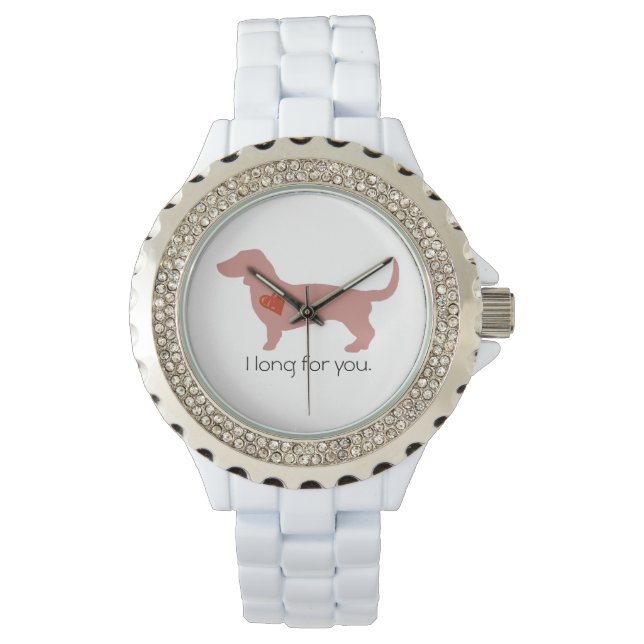 Dachshund Valentines dag Armbandsur (Framsida)