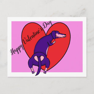Dachshund Valentines dag Vykort