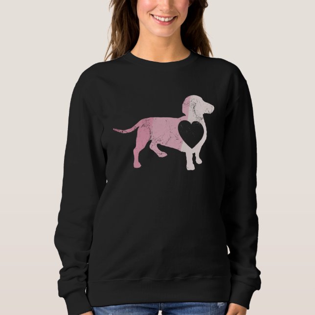 Dachshund Valentines Day Cupid Love Dog T Shirt (Framsida)