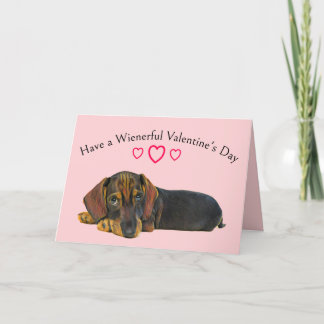 Dachshund Valentines kort
