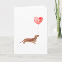 Dachshund Valentiness Card, Hund