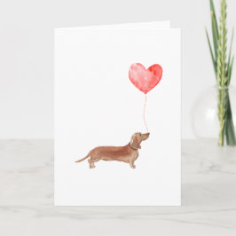 Dachshund Valentiness Card, Hund Helgkort