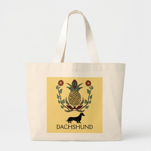 Dachshund Välkomstanas Jumbo Tygkasse (Framsidan)