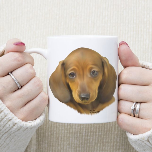 Dachshund-valp Kaffemugg (Skapare uppladdad)