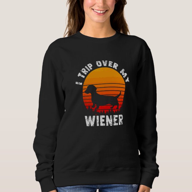 Dachshund Valp Wiener Doxie Weiner Daschund Dacke T Shirt (Framsida)