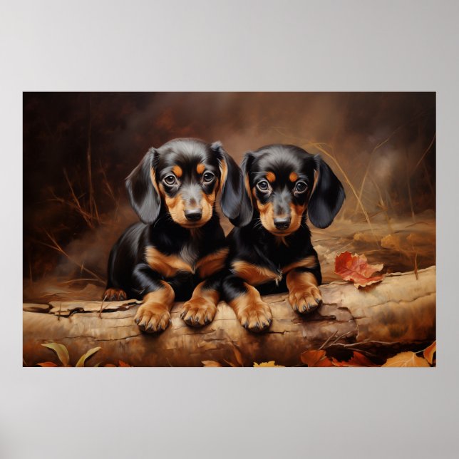Dachshund-valpar Poster (Framsidan)