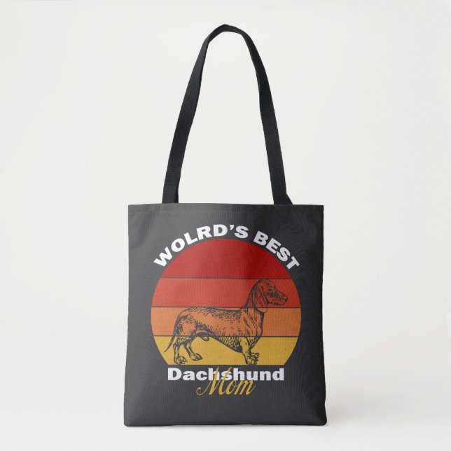 Dachshund - världens bästa Dachshund Mamma Tygkasse (Framsida)