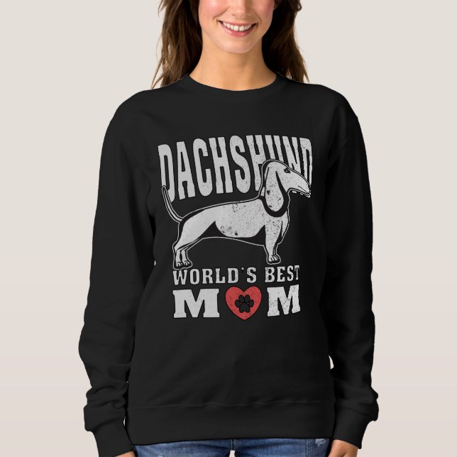 Dachshund Världens bästa Mamma T Shirt (Framsida)