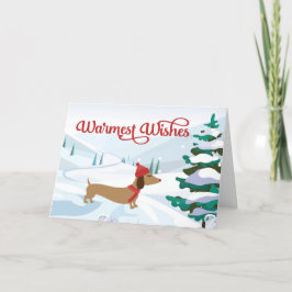 Dachshund varmaste Önskemål God jul-kort Tack Kort