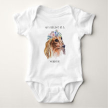 Dachshund Vattenfärg Roligt Citat Baby Bodysuit