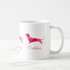 Dachshund - Vattenfärgsdesign Kaffemugg