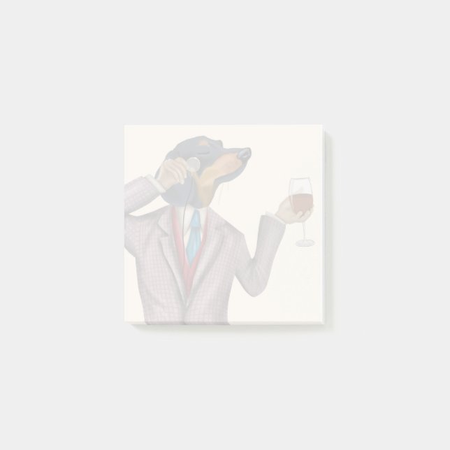 Dachshund Vin Snob Post-it Block (Framsida)