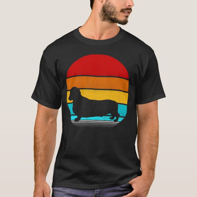 Dachshund vinatge t shirt (Framsida)