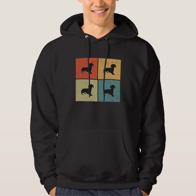 Dachshund Vintage  2 Hoodie (Framsida)