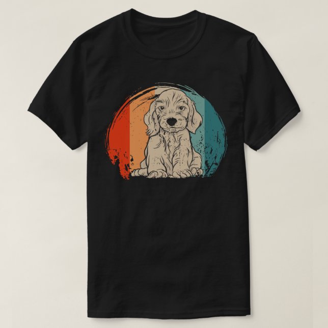 Dachshund Vintage 2 T Shirt (Design framsida)