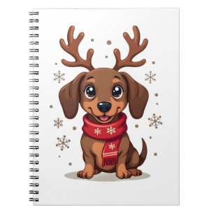 Dachshund Vinterglädje Anteckningsbok