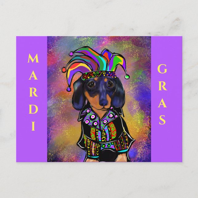 Dachshund Vykort (Framsida)