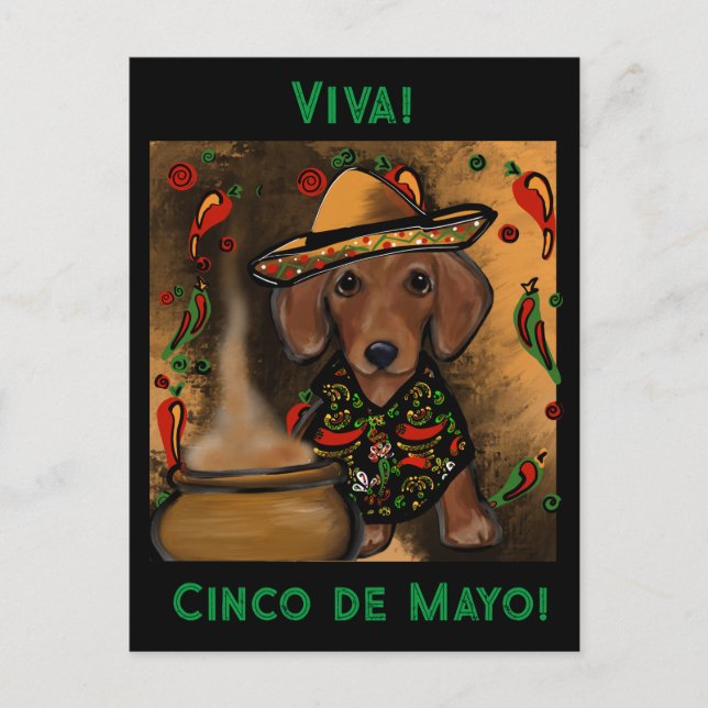 Dachshund Vykort (Framsida)