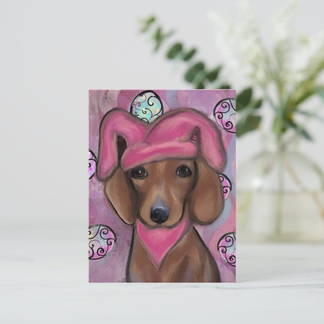 Dachshund Vykort (Stående Fram)