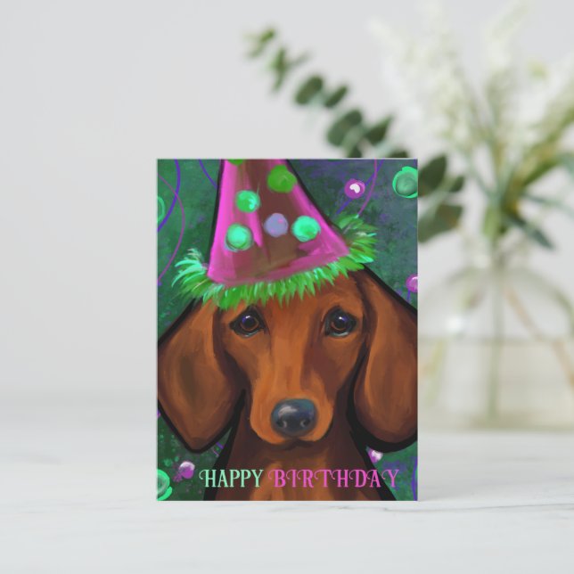 DACHSHUND  VYKORT (Stående Fram)