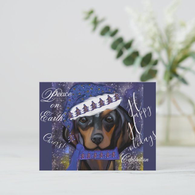 Dachshund  vykort (Stående Fram)