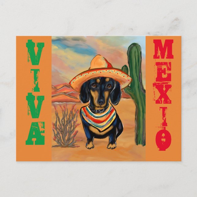 Dachshund Vykort (Framsida)