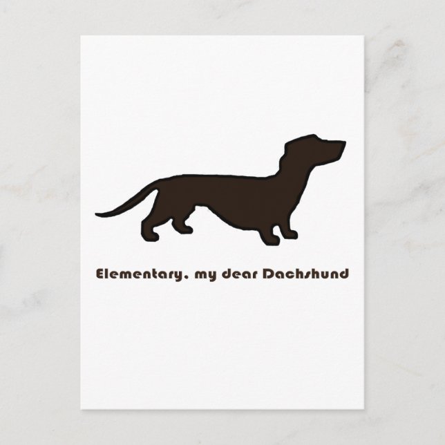 Dachshund Vykort (Framsida)
