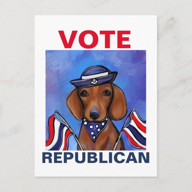 Dachshund Vykort (Framsida)