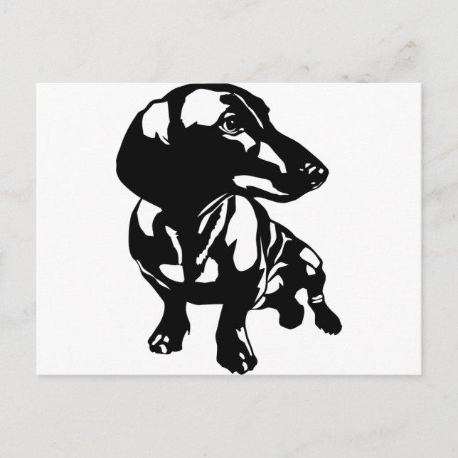 Dachshund Vykort (Framsida)