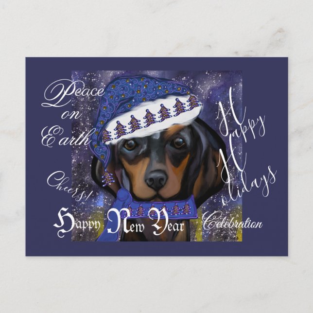 Dachshund  vykort (Framsida)